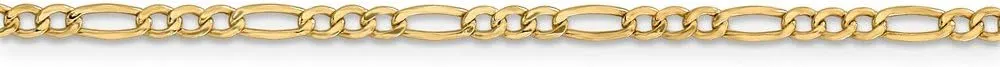 14k Yellow Gold 2.5mm Figaro Chain Necklace - with Secure Lobster Lock Clasp