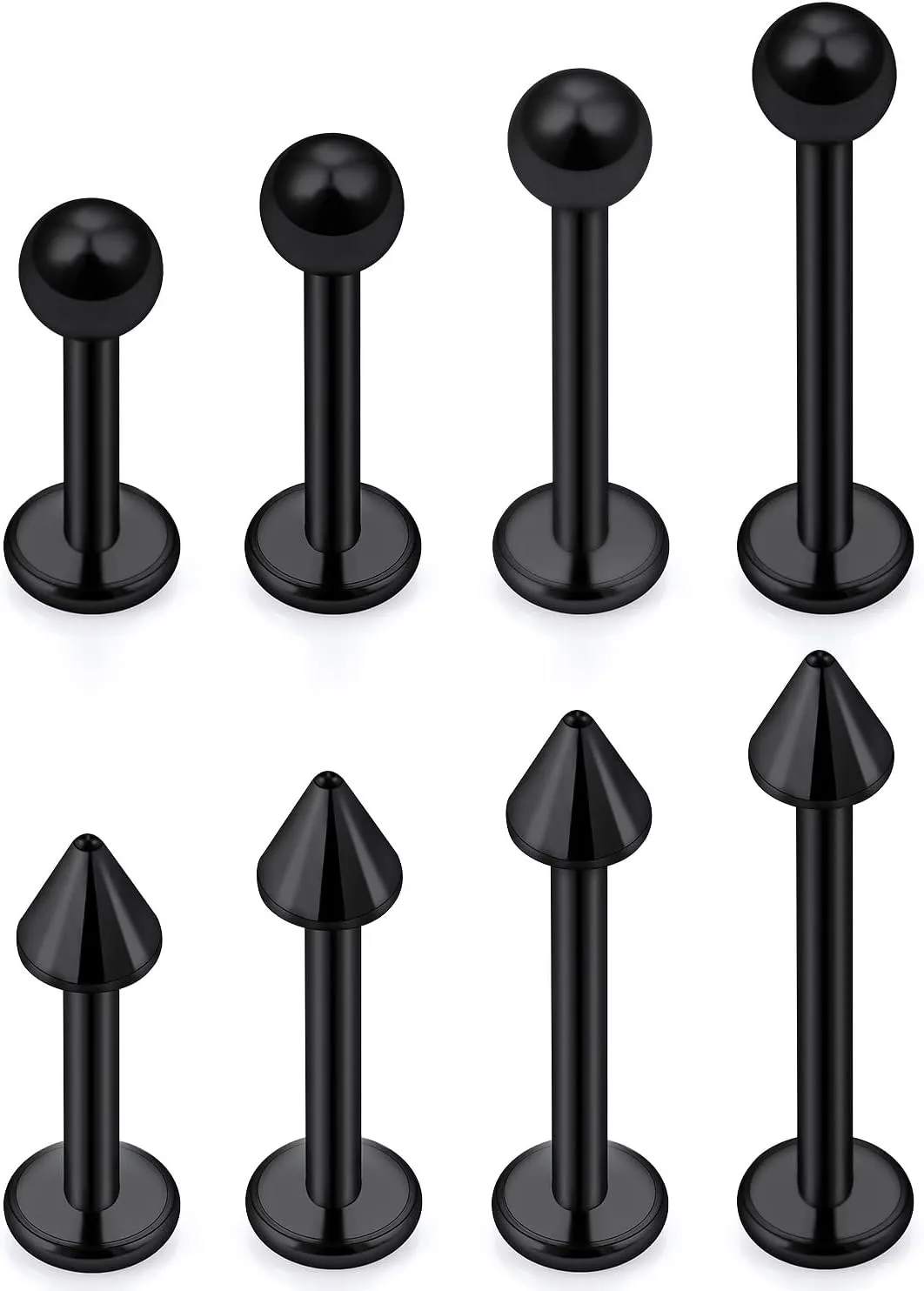 16G Lip Rings Surgical Steel Snake Bite Jewelry Labret Jewelry Monroe Lip Barbell Ring Tragus Helix Piercing Jewelry for Women Men 6mm/8mm/10mm/12mm