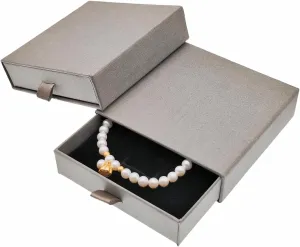 2 Pack Jewelry Gift Boxes Cardboard Jewelry Boxes, 4 x 4 x 1.4 Inch Small Gift Boxes for Jewelry Earrings Necklaces Handmade Bangles Bracelets (Grey)