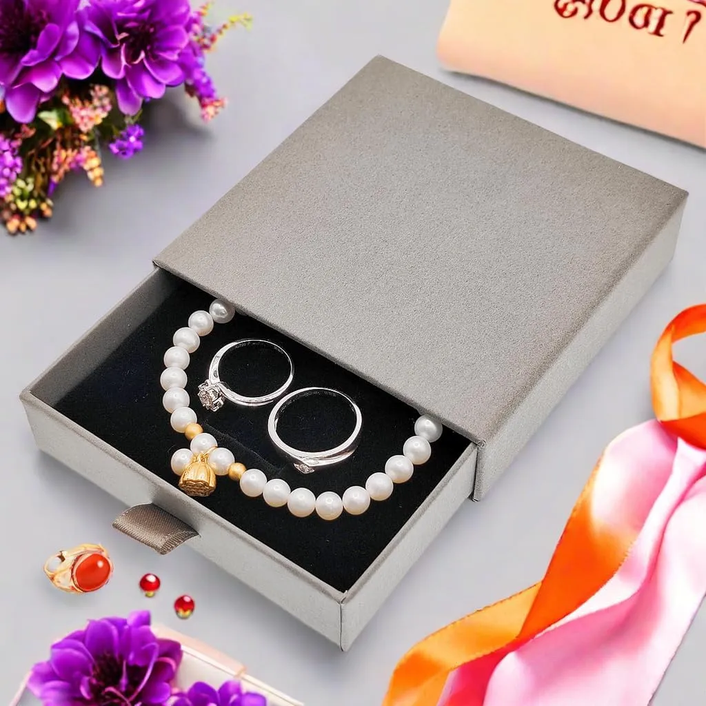 2 Pack Jewelry Gift Boxes Cardboard Jewelry Boxes, 4 x 4 x 1.4 Inch Small Gift Boxes for Jewelry Earrings Necklaces Handmade Bangles Bracelets (Grey)