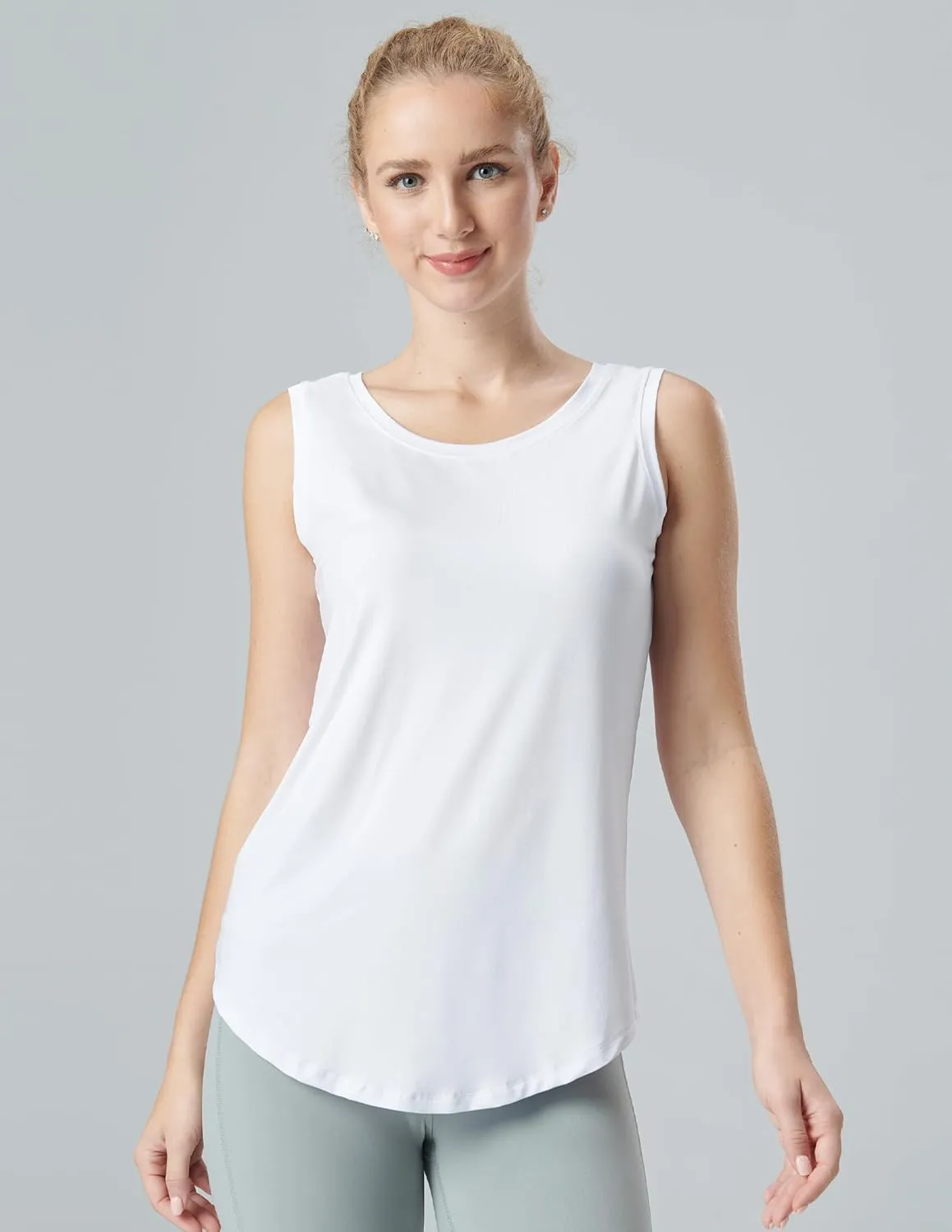 5 Pack Wide Straps Womens Workout Tank Tops, Athletic Sleeveless Shirts for Women, Ladies Exercise Tops for Yoga Tennis