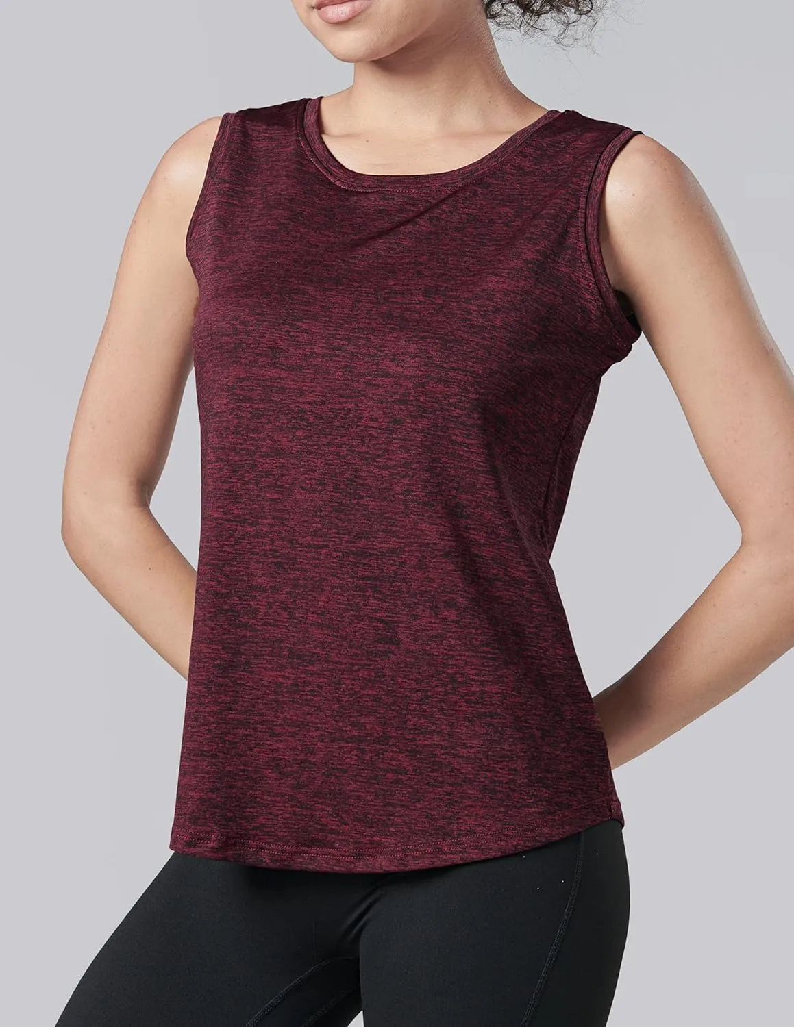 5 Pack Wide Straps Womens Workout Tank Tops, Athletic Sleeveless Shirts for Women, Ladies Exercise Tops for Yoga Tennis