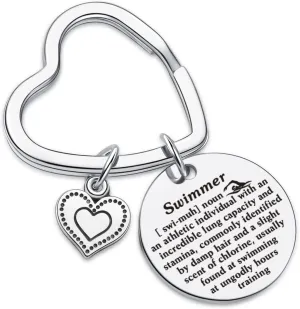 7RVZM Swimmer Keychain Son Keychain Swimming Jewelry Swim Gift Swim Team Gift Swim Student Jewelry