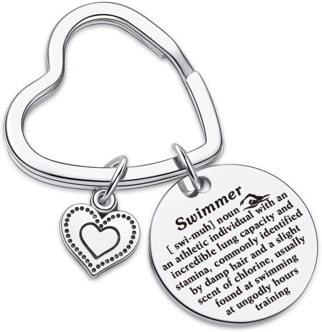 7RVZM Swimmer Keychain Son Keychain Swimming Jewelry Swim Gift Swim Team Gift Swim Student Jewelry