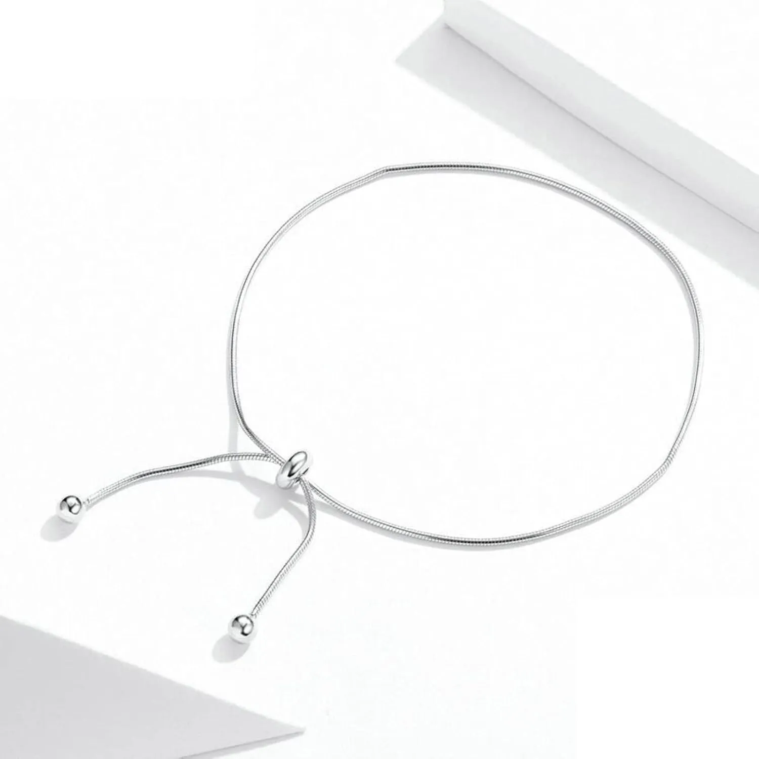 925 Sterling Silver Adjustable Snake Charm Anklet for Women Foot Bracelet Jewelry Minimalist Jewelry 30cm