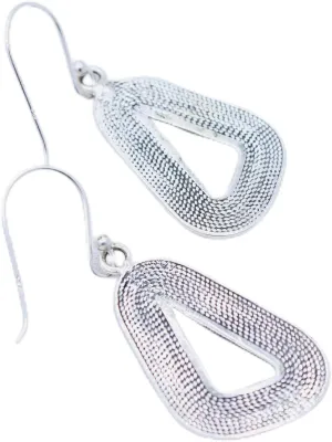 925 Sterling Silver Triangle Earrings Minimalist Women Dangle Earring Geometric Jewelry For Her Chunky Handmade Earring Gift For Her/Sister/Friends, Boho Jewelry Christmas Jewelry