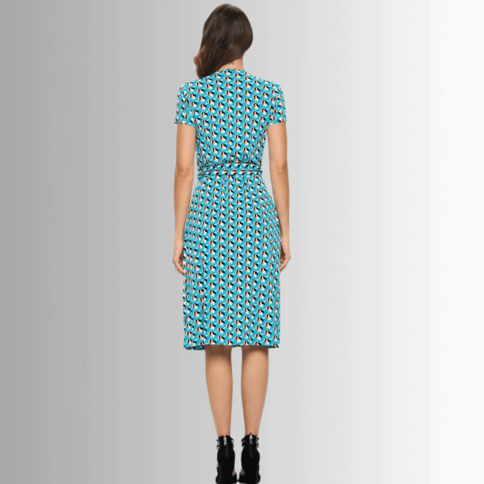 A Feminine Touch Tulip Print Wrap Dress Made in USA