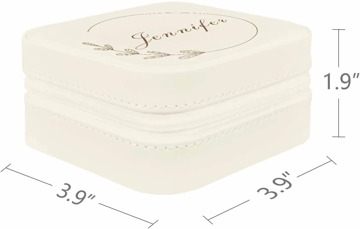 Artsadd Personalized Name Jewelry Case for Women, Custom Flower Jewelry Box for Bachelorette Party Customized Leather Jewelry Organizer Storage Box for Christmas New Year Birthday