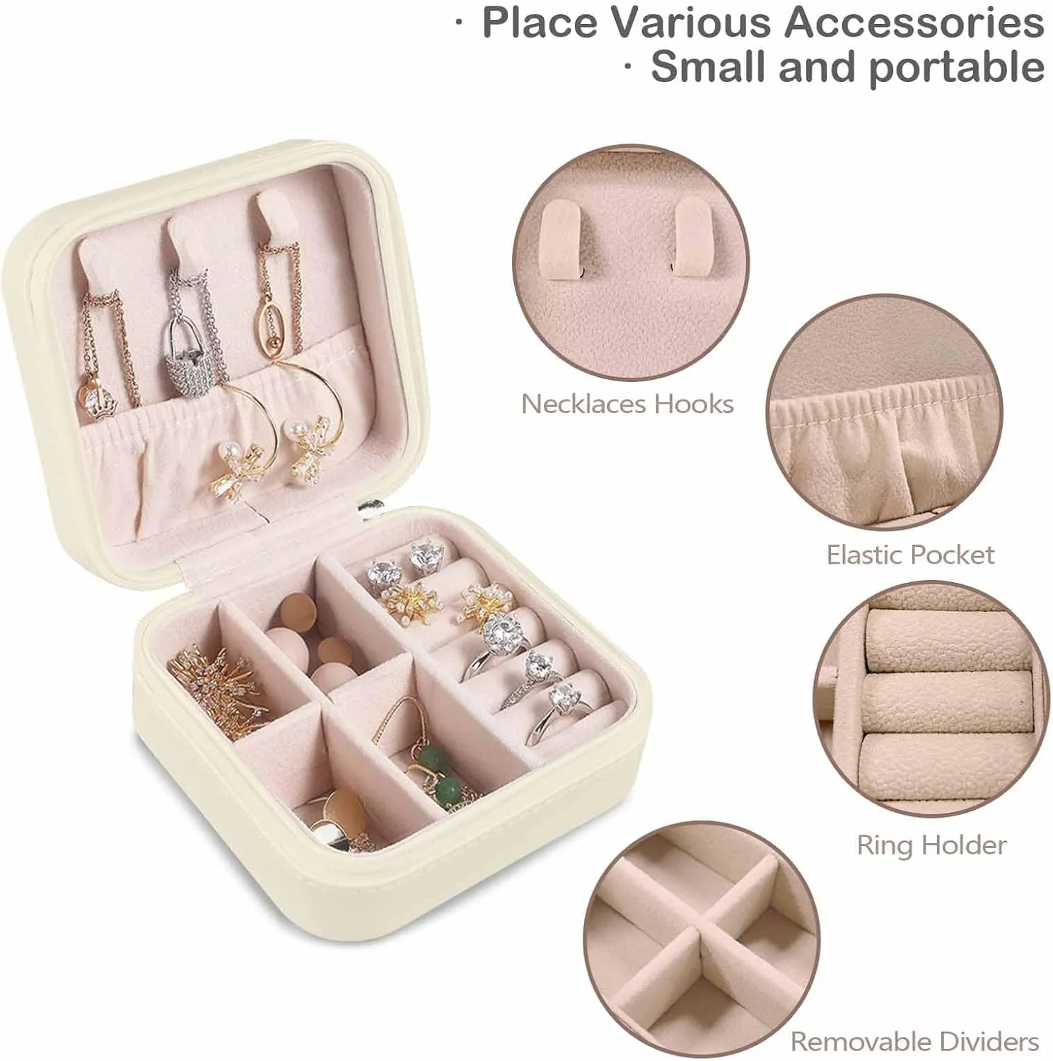 Artsadd Personalized Name Jewelry Case for Women, Custom Flower Jewelry Box for Bachelorette Party Customized Leather Jewelry Organizer Storage Box for Christmas New Year Birthday