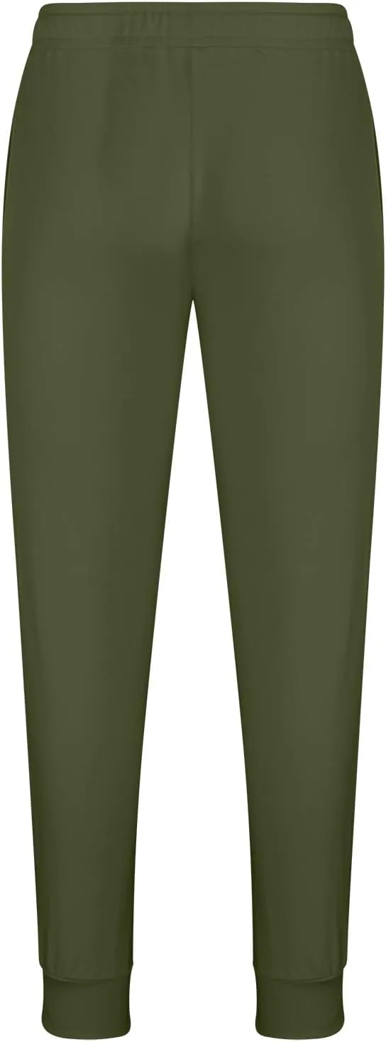 Aymnlox Mens Lightweight Hiking Pants Trendy Casual Slim Fit Cotton Sweatpants Drawstring Elastic Tapered Pants with Pockets