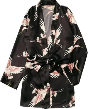Bath Robe Women's Satin Underwear Pajamas Sexy Lingerie Robes Silk Women Nightdress Sleepwear