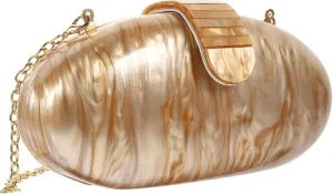 BESPORTBLE Large Crossbody Purse Acrylic Dinner Clutch Bag Attractive Handbag for Ladies