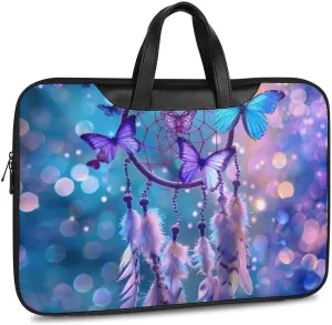 Butterfly Dream Catcher Laptop Tote Bag Waterproof Computer Carrying Case Business Office Briefcase