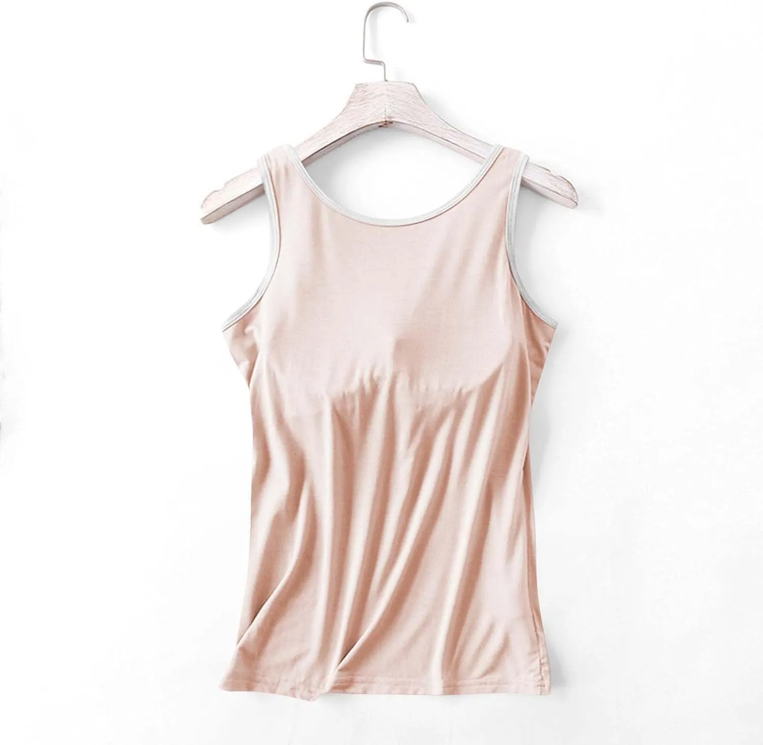 Camisole Tops for Women, Tank Top with Built in Bra for Women Plus Size Summer Workout Gym Yoga Casual Cami Shirts