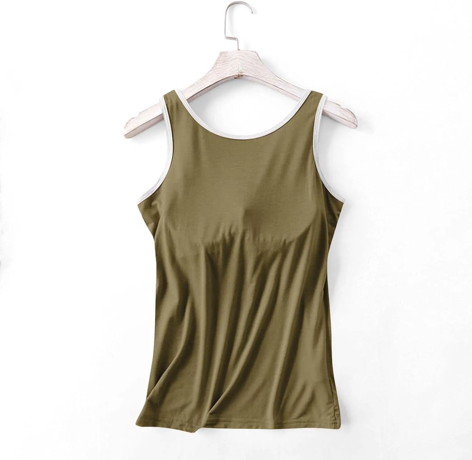 Camisole Tops for Women, Tank Top with Built in Bra for Women Plus Size Summer Workout Gym Yoga Casual Cami Shirts
