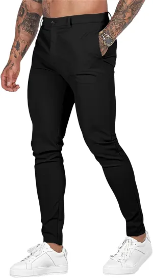 Cargo Pants for Men Skinny Leg Stretch Casual Slim Fit Lightweight Trendy Trousers Outdoor Business Sports Suit Pants