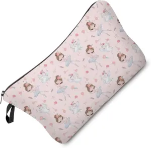 Cartoon Ballet Makeup Bag Ballet Dancing Small Organizer Zipper Pouch Cartoon Ballet White Swan Cosmetic Bag Graduation Present for Ballet Danvers Learners Lovers Women