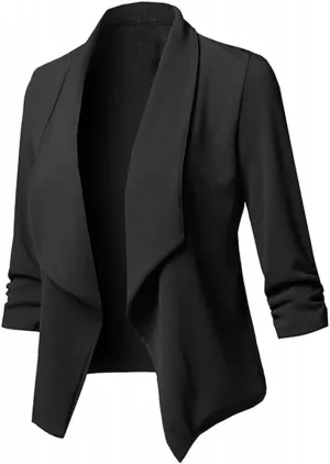 Casual Open Solid Womens Long Front Sleeve Coat Cardigan Jacket Women's Coat Full Length down Coats for Women