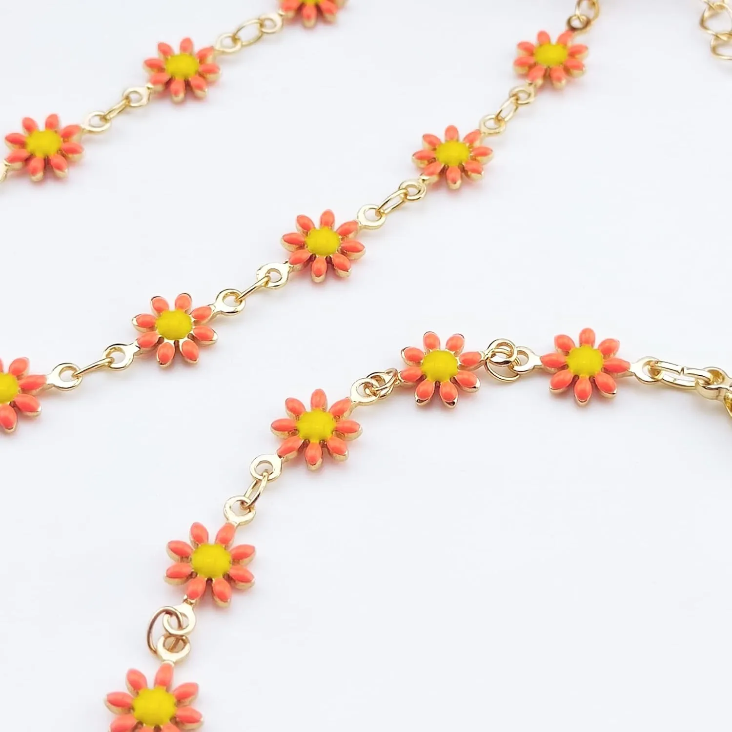 Coiris Daisy Choker Necklace Bracelet,Gold Chain Necklaces Jewelry Flower Jewelry Set for Women Girls