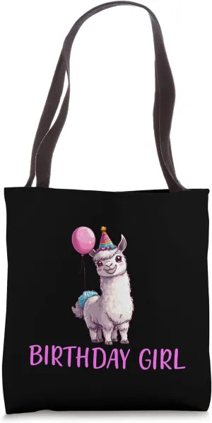 Cool Alpaca Llama Cactus Girls Birthday Party Animal Tote Bag