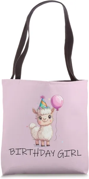 Cool Alpaca Llama Cactus Girls Birthday Party Animal Tote Bag