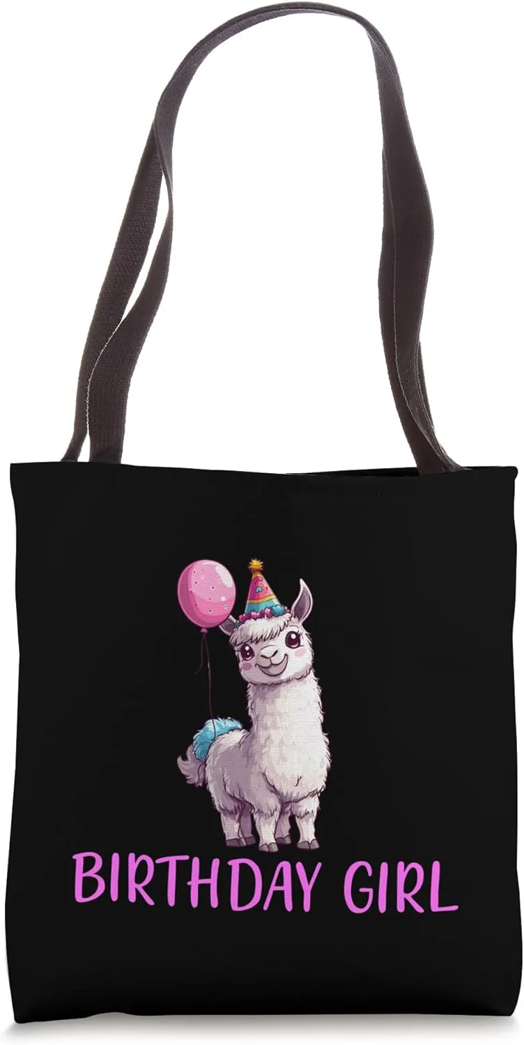 Cool Alpaca Llama Cactus Girls Birthday Party Animal Tote Bag