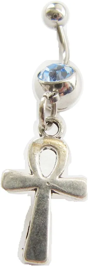 Cross Belly Button Ring, Cross Navel Ring, Pretty Belly Ring, Belly Button Jewelry, Religious Jewelry