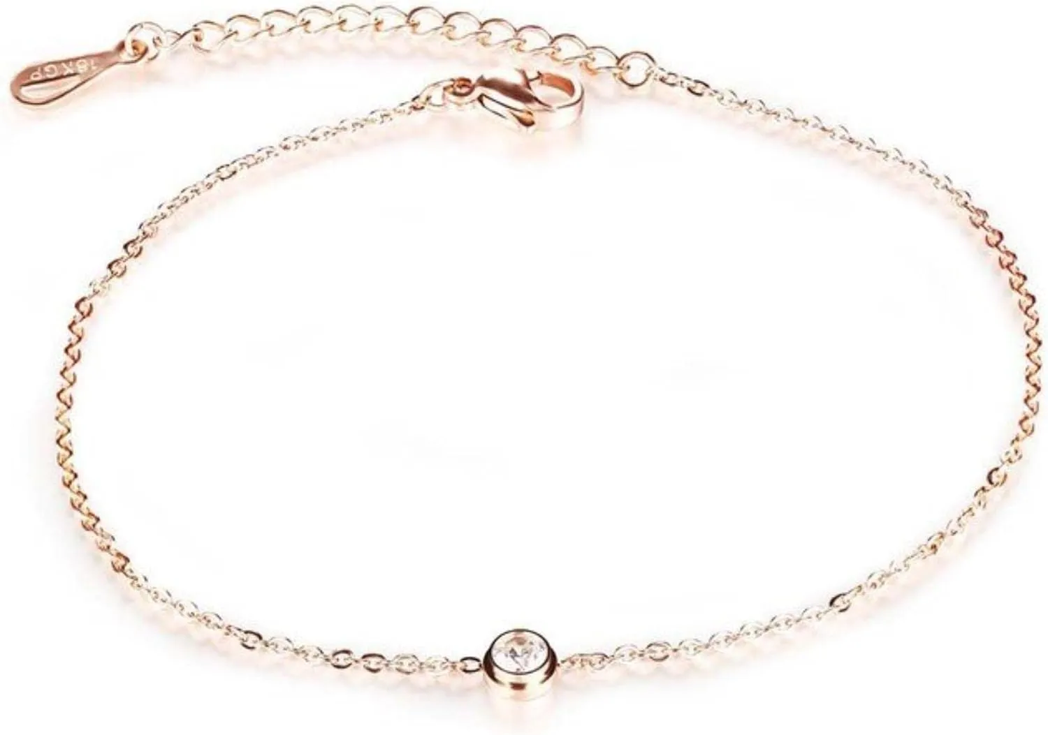Cubic Zirconia Anklet Foot Jewelry Rose & Gold Color Anklet Bracelet Leg Chain Anklets Women Jewelry