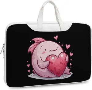 Cute Blobfish Hearts Laptop Tote Bag Waterproof Computer Carrying Case Business Office Briefcase