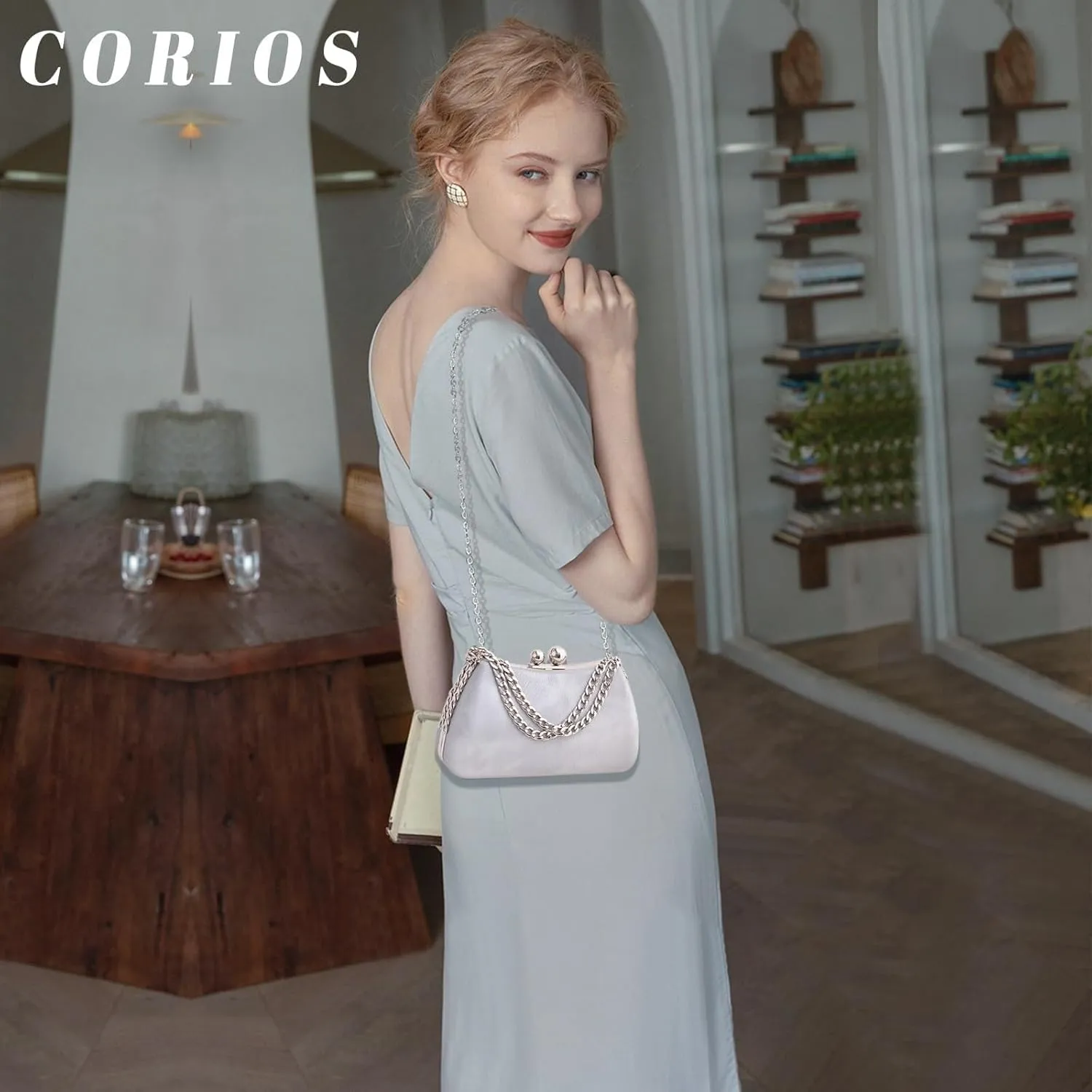 Elegant Handbag Unique Crossbody Charming Shoulder Evening for Women Marble Clutch Bridal Wedding Purse
