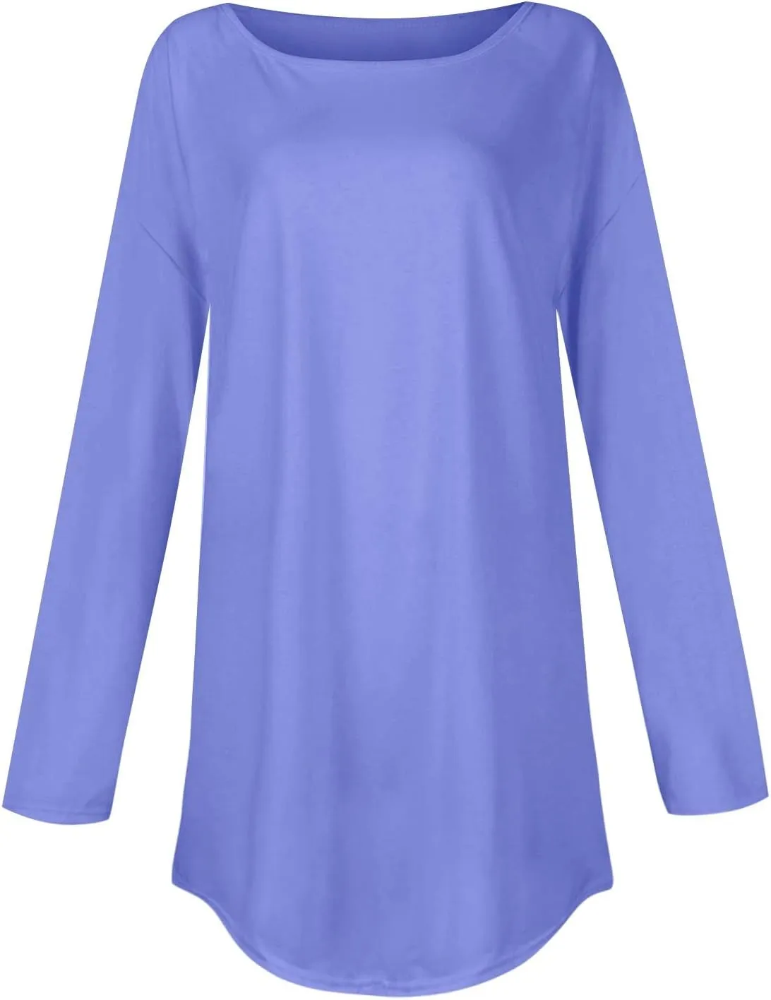 Fall Tops for Women Long Sleeve Round Neck Shirts Basic Tee Casual Top Fall Trendy Tunic Outfits Fitted T Shirts