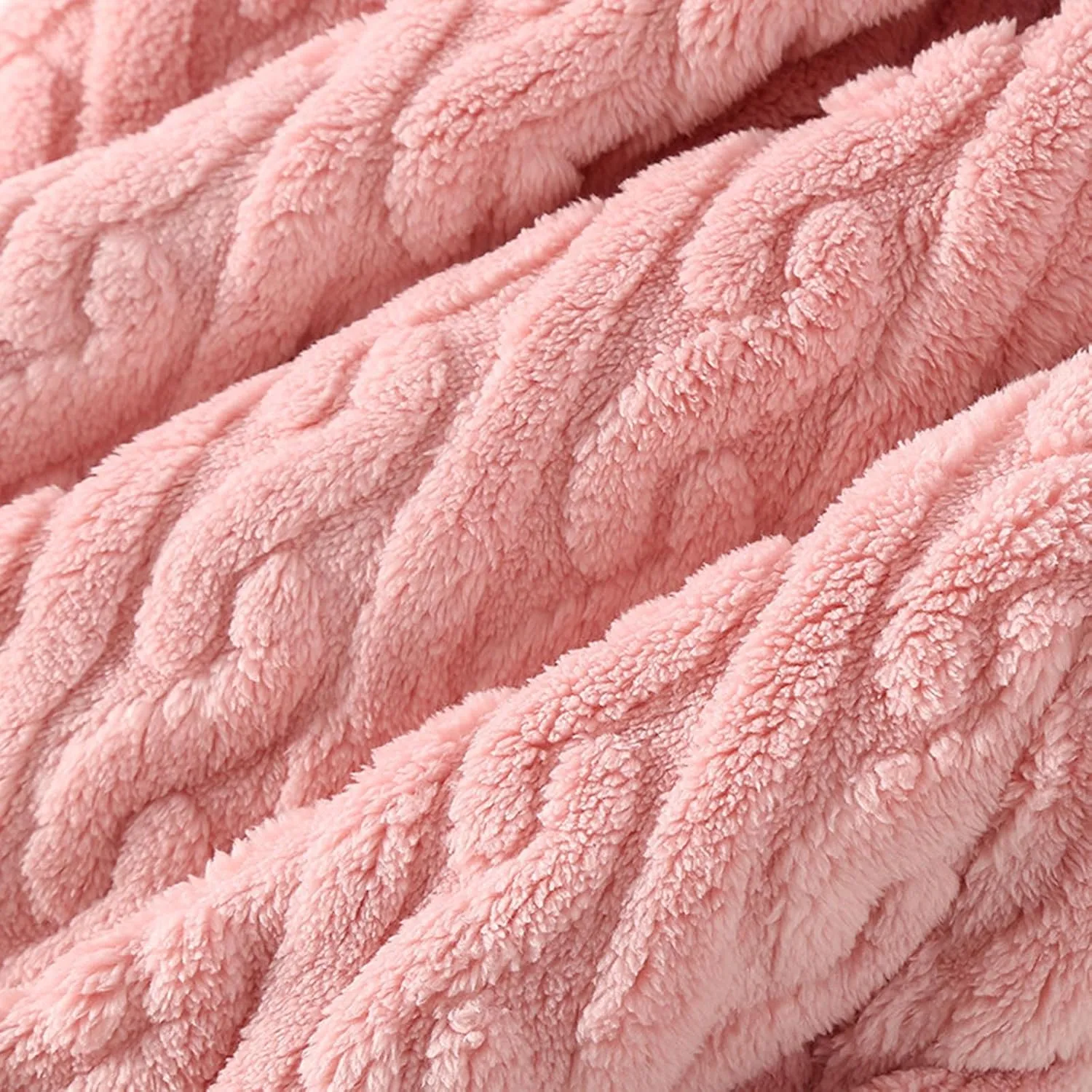 Fluffy Cable Knit Robe for Women Plush Soft Long Bathrobe Front Button Cardigan Comfy Housecoat Lounge Nightwear
