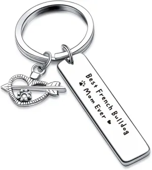 French Bulldog Mom Jewelry Dog Jewelry French Bulldog Lover Gift Dog Person Jewelry Veterinarian Gift French Bulldog Keychain Dog Owner Gift French Bulldog Mom Gift