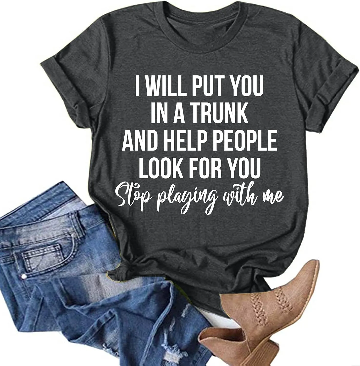 Funny Saying Shirts for Women Crew Neck Short Sleeve Tops Letter Print Going Out Tees Casual Workout Tshirt