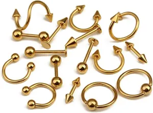 GALPADA Tongue Ring Body Jewelry Piercing Nose Earrings Navel Barbell Pierced Earrings Body Piercing Jewelry