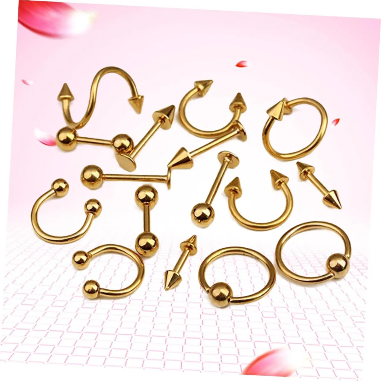 GALPADA Tongue Ring Body Jewelry Piercing Nose Earrings Navel Barbell Pierced Earrings Body Piercing Jewelry