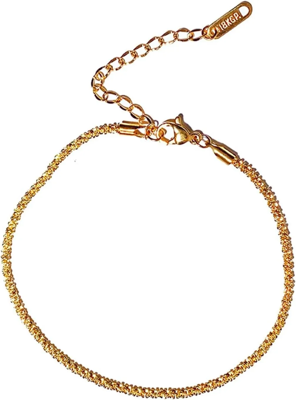 Gold Chain Anklet, Anklet Men Simple Chain Stainless Steel Body Chains for Women Jewelry