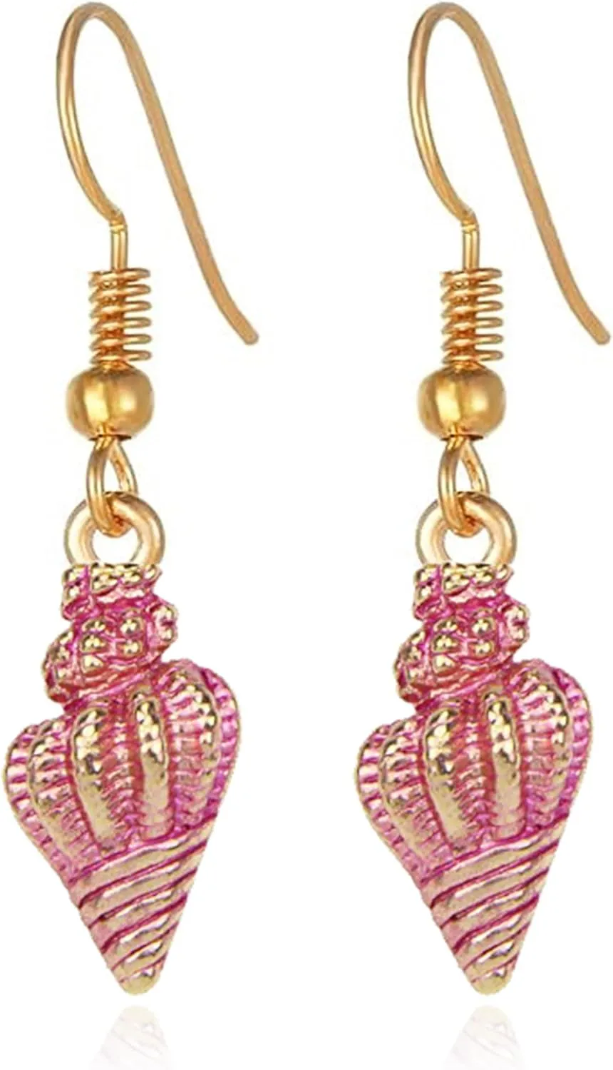 Gold Shell Earrings for Women Seashell Earrings Dangle Beach Vacation Essentials Summer Jewelry Outfits Jewelry