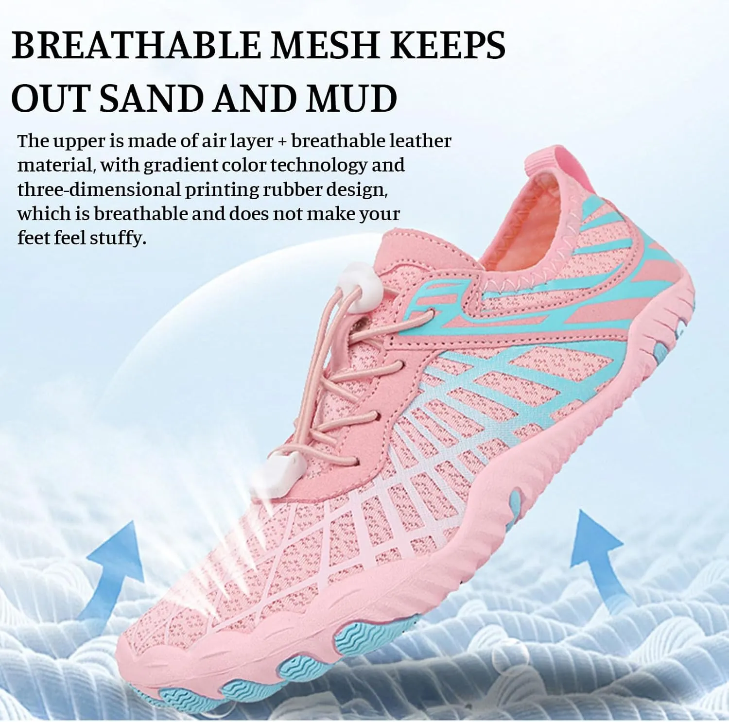 Grounded Footwear for Women Men with Neuropathy Water Shoes Quick-Dry Aqua Socks Swim Beach Barefoot Diabetic Shoes Walking Wide Toe Box Sneakers for Hike Yoga Lightweight Comfortable Breathable