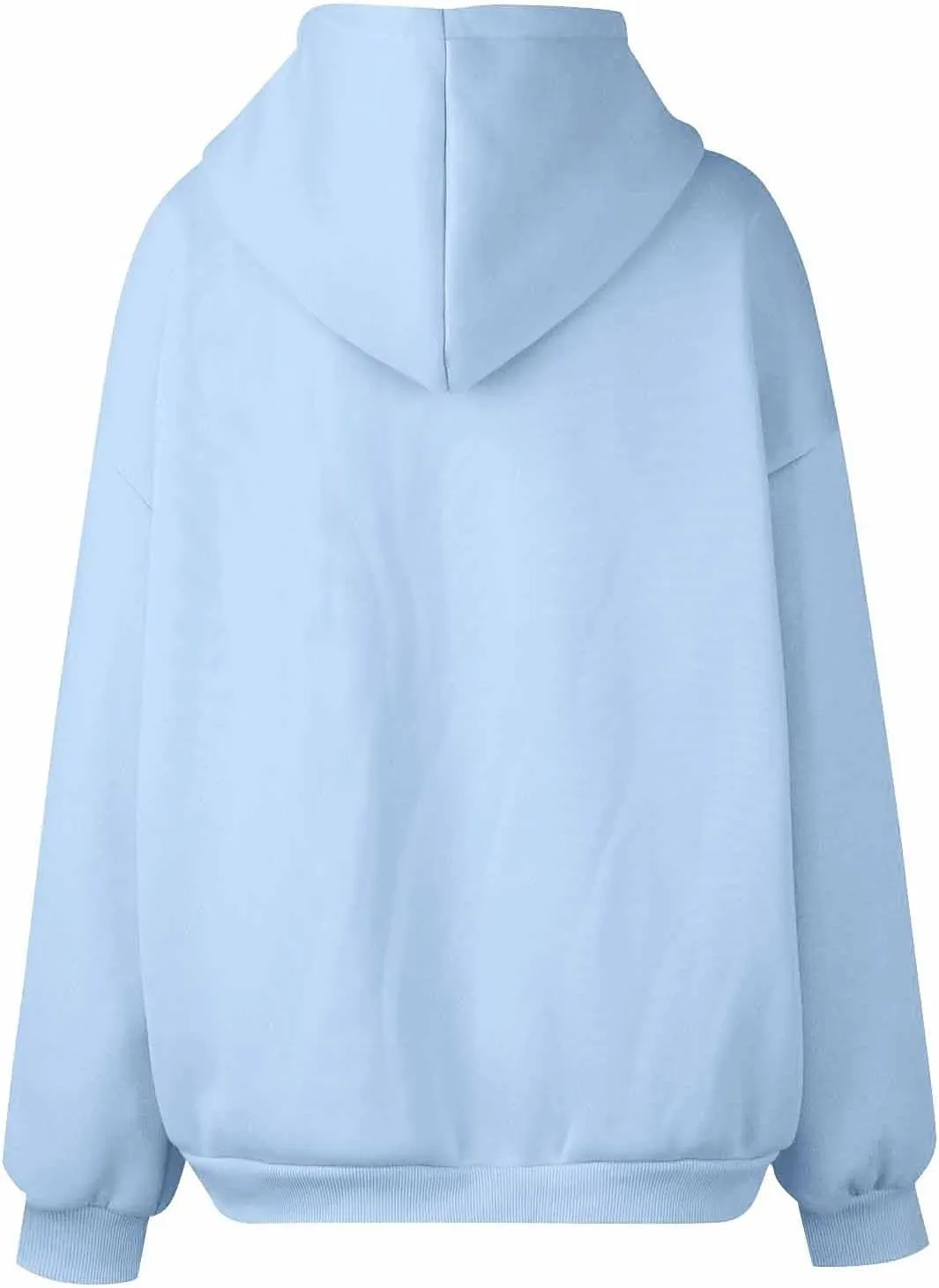 Gumipy Women Zip Up Hoodie Pullover Fleece Drawstring Oversized Sweatshirt Hoodies Long Sleeve Y2K Hoodie with Pockets