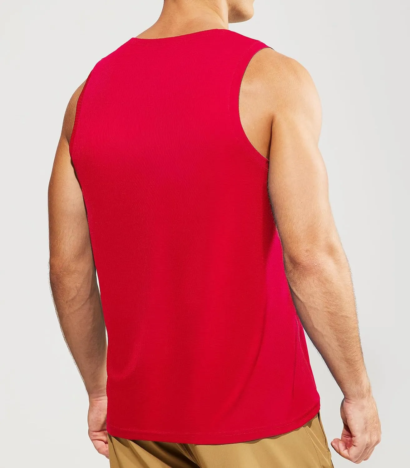Haimont Mens Sleeveless Workout Tank Tops Athletic Running Quick Dry Muscle Shirts Moisture Wicking Lightweight