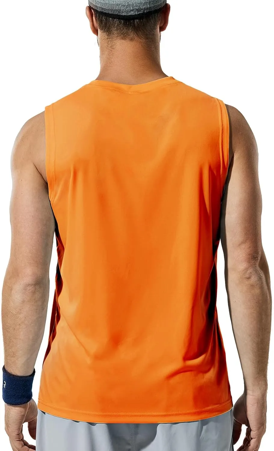Haimont Men's Workout Tank Top Dry Fit UPF 50 Sleeveless Muscle Tee Shirts for Swim, Running, Hiking, Beach
