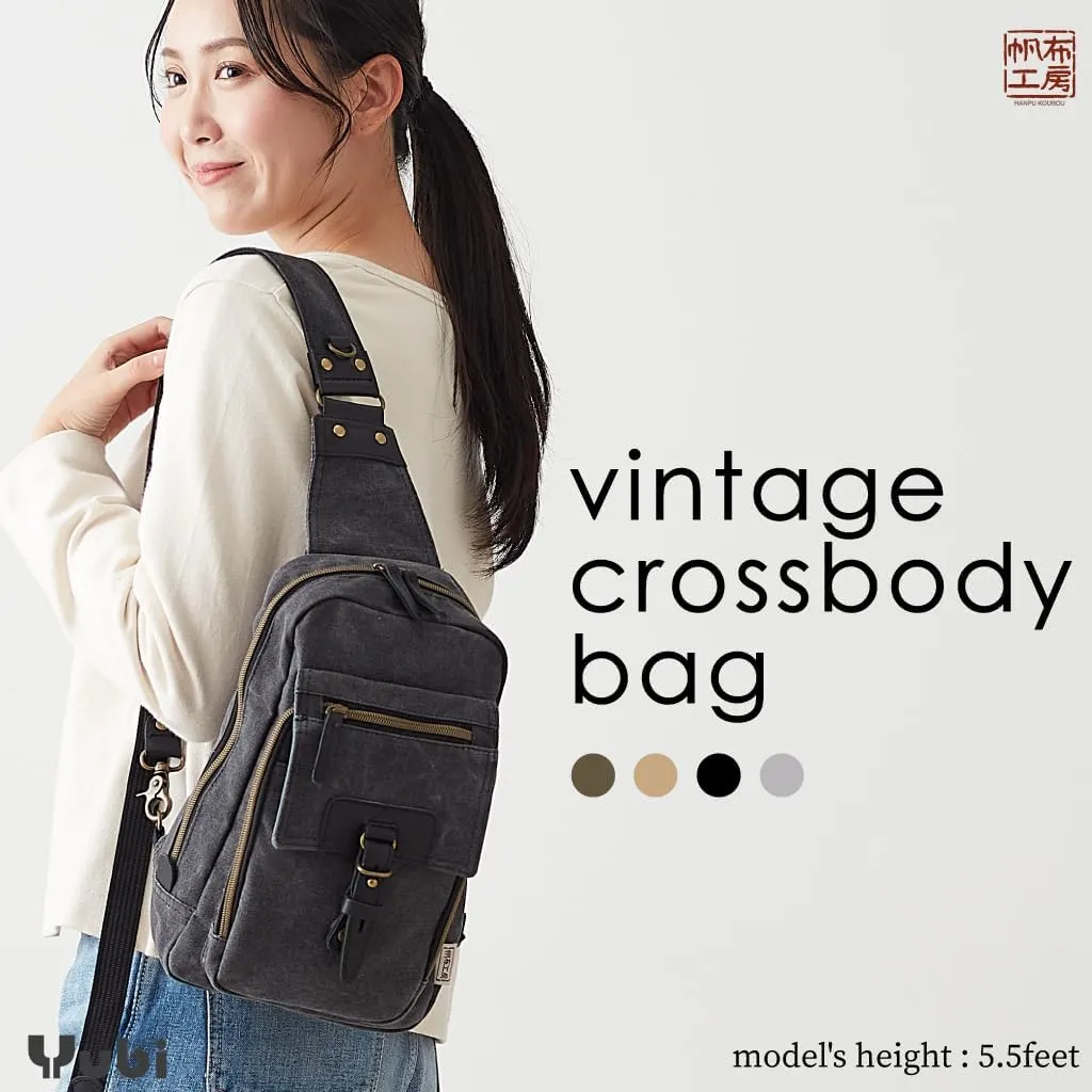 HANPU KOUBOU Canvas Cross Body Bag for Men Women Messenger Bag Shoulder Bag sling bag 3X94