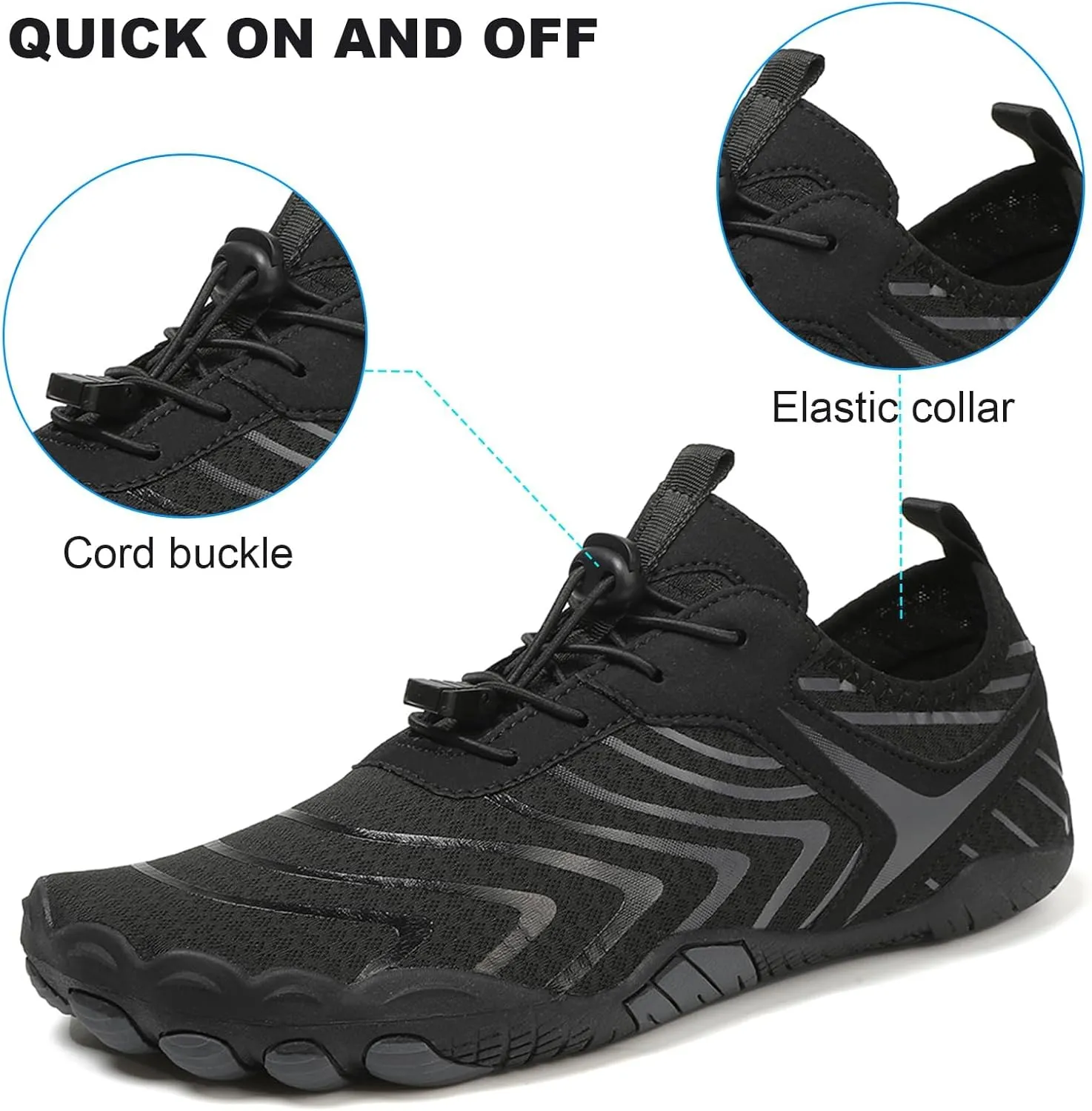 Hike Barefoot Shoes Womens Mens Pro Water Wide Toe Box Non-Slip Breathable Footwear Healthy Unisex Athletic Hiking Neuropathy Grounded Comfort Wear Quick Drying Swim Beach Aqua Sport Diving