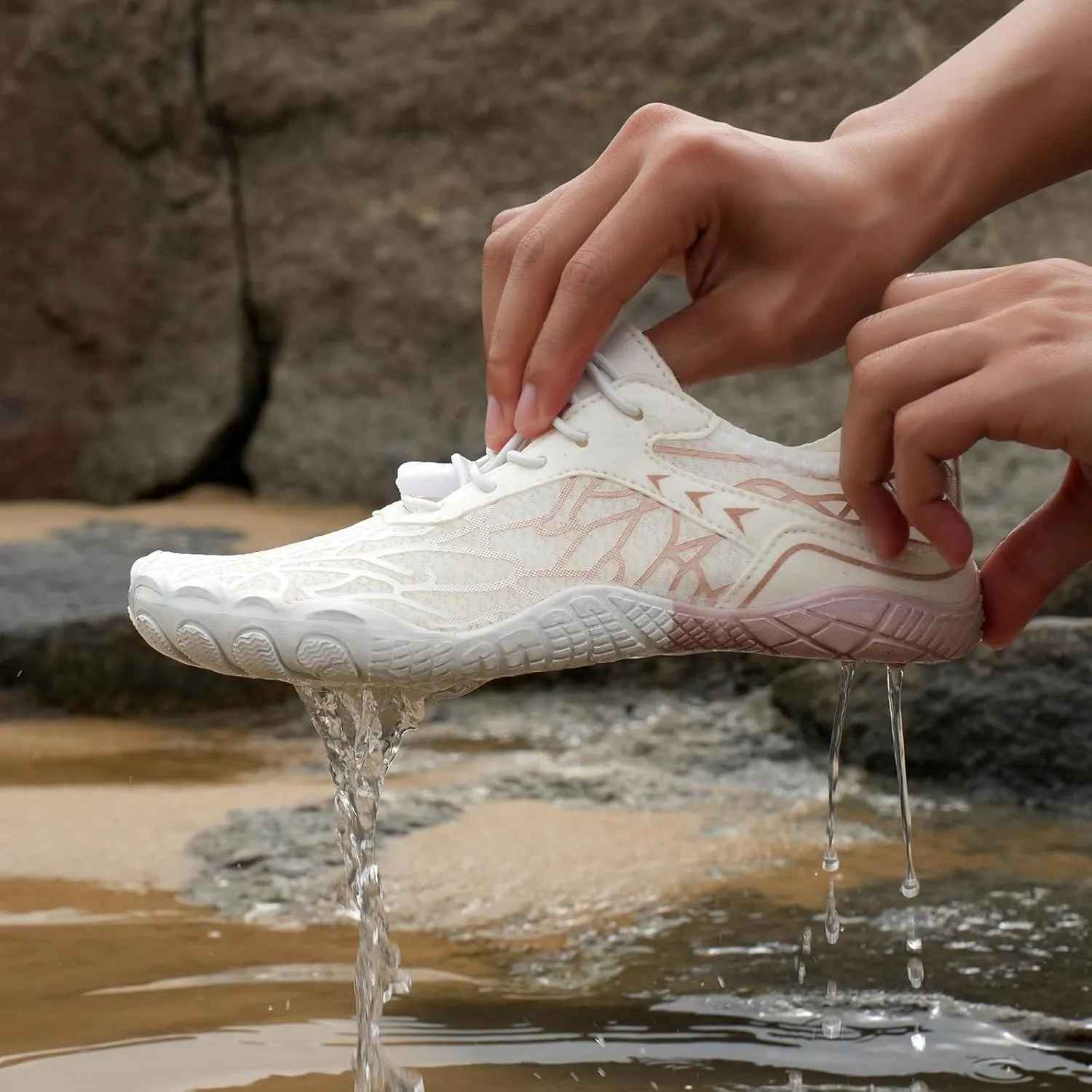 Hiking Footwear Barefoot Womens Shoes Non-Slip Outdoor Unisex Grounded Footwear Barefoot Shoes for Neuropathy Women&Men Water Pro Barefoot Shoes Wide Toe Box Sneakers,Quick Dry,Waterproof,Beach