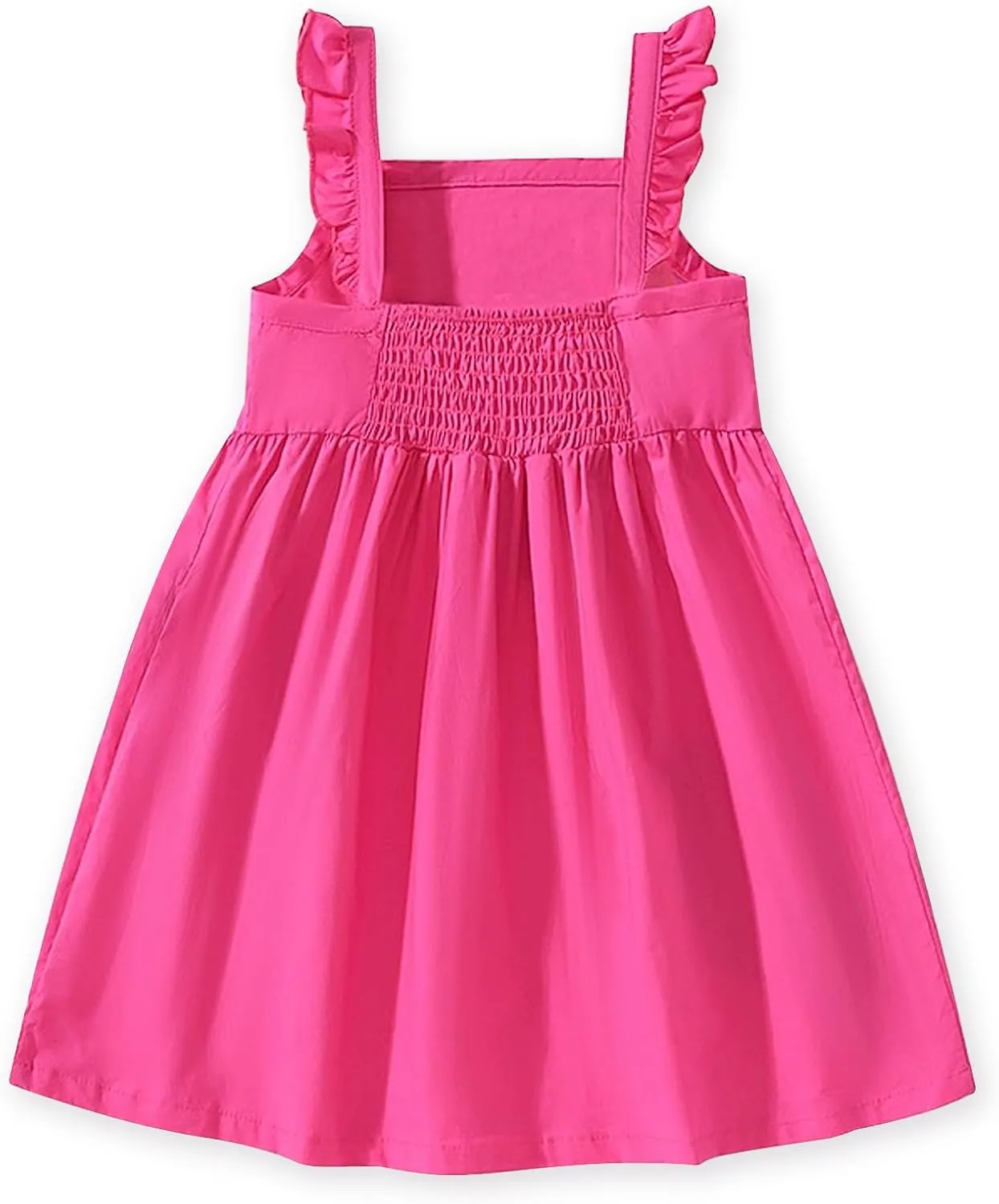 HILEELANG Toddler Girl Easter Dress Summer Cotton Casual Sleeveless Playwear Beach Sundress