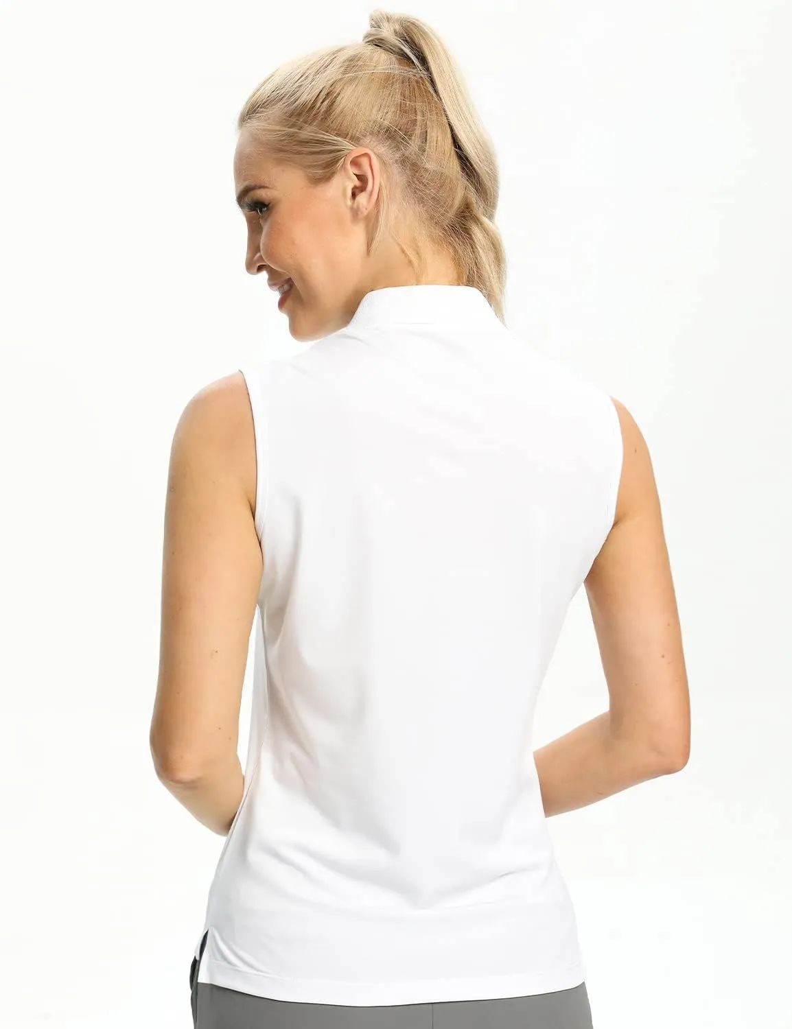 Hiverlay Women's Golf Polo T Shirts Lightweight Moisture Wicking Sleeveless Tank Tops Shirt Quick Dry UPF 50 