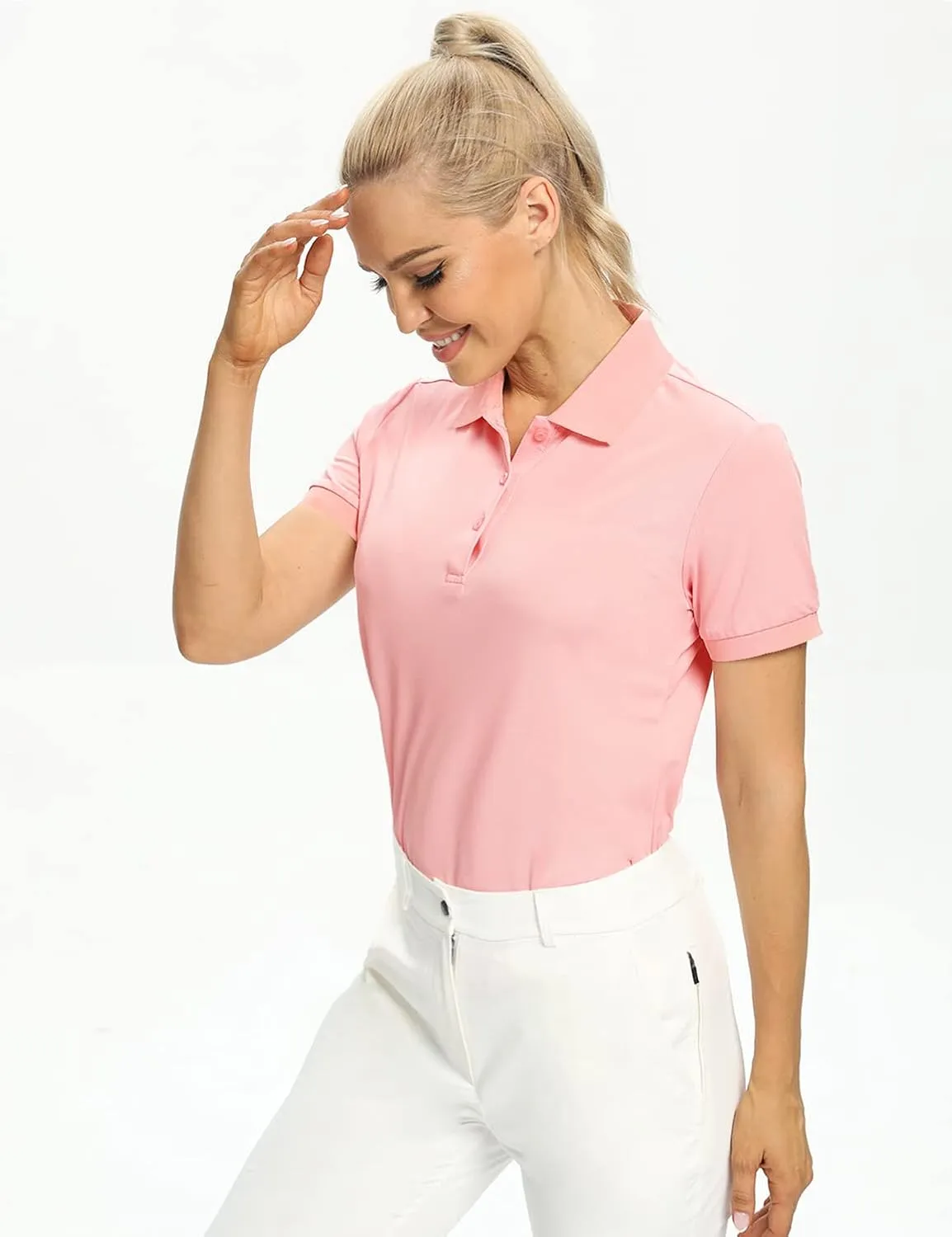Hiverlay Women's Golf Polo T Shirts Lightweight Moisture Wicking Sleeveless Tank Tops Shirt Quick Dry UPF 50 