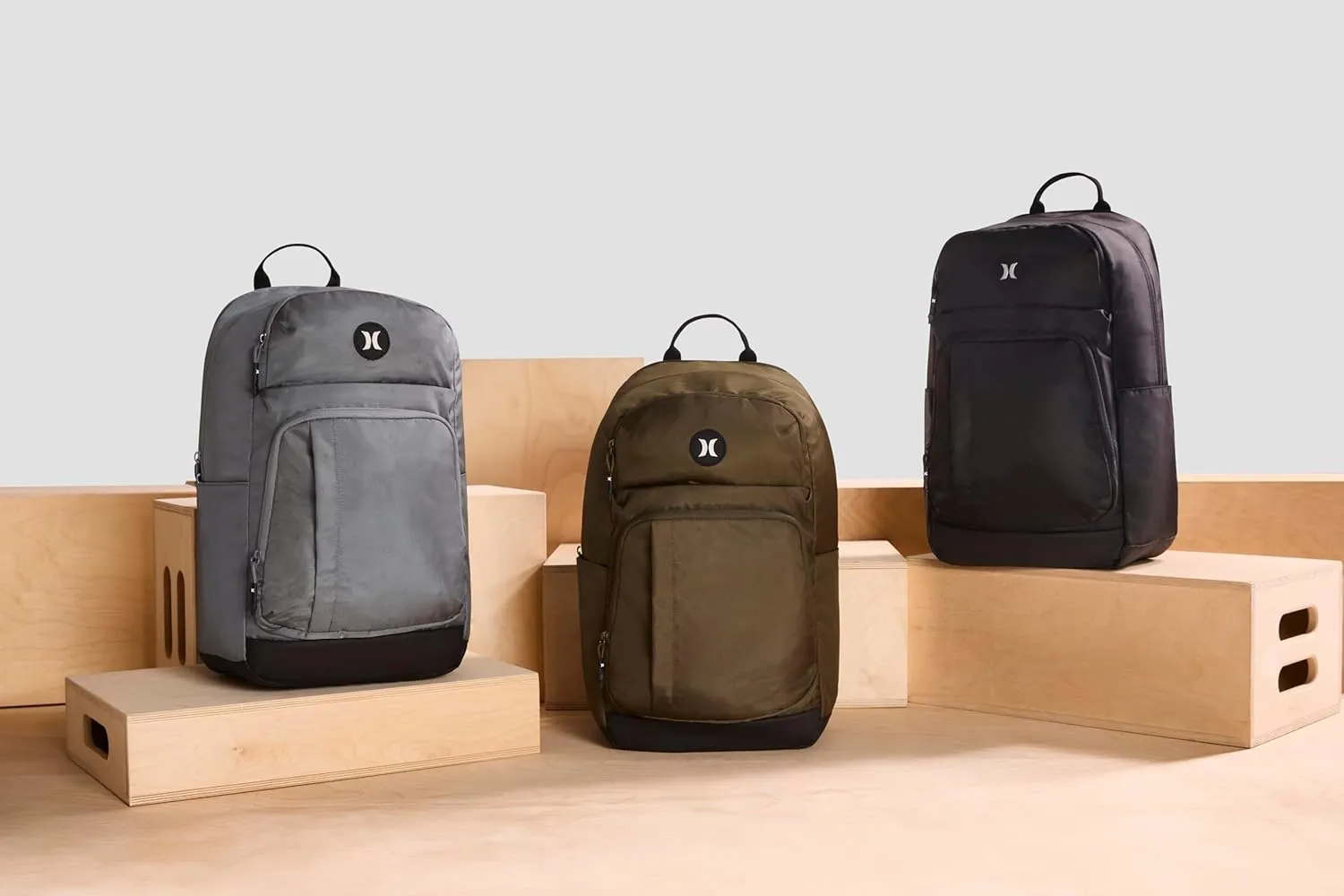 Hurley Mens Classic Backpack, Cool Grey/Icon, One Size