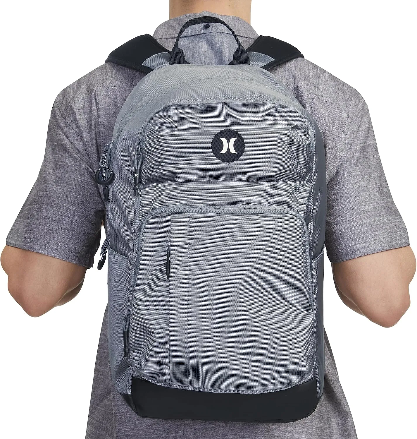 Hurley Mens Classic Backpack, Cool Grey/Icon, One Size